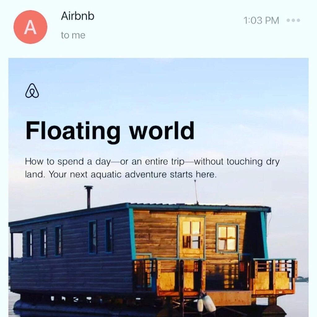 The email circulated under Airbnb email marketing campaign 